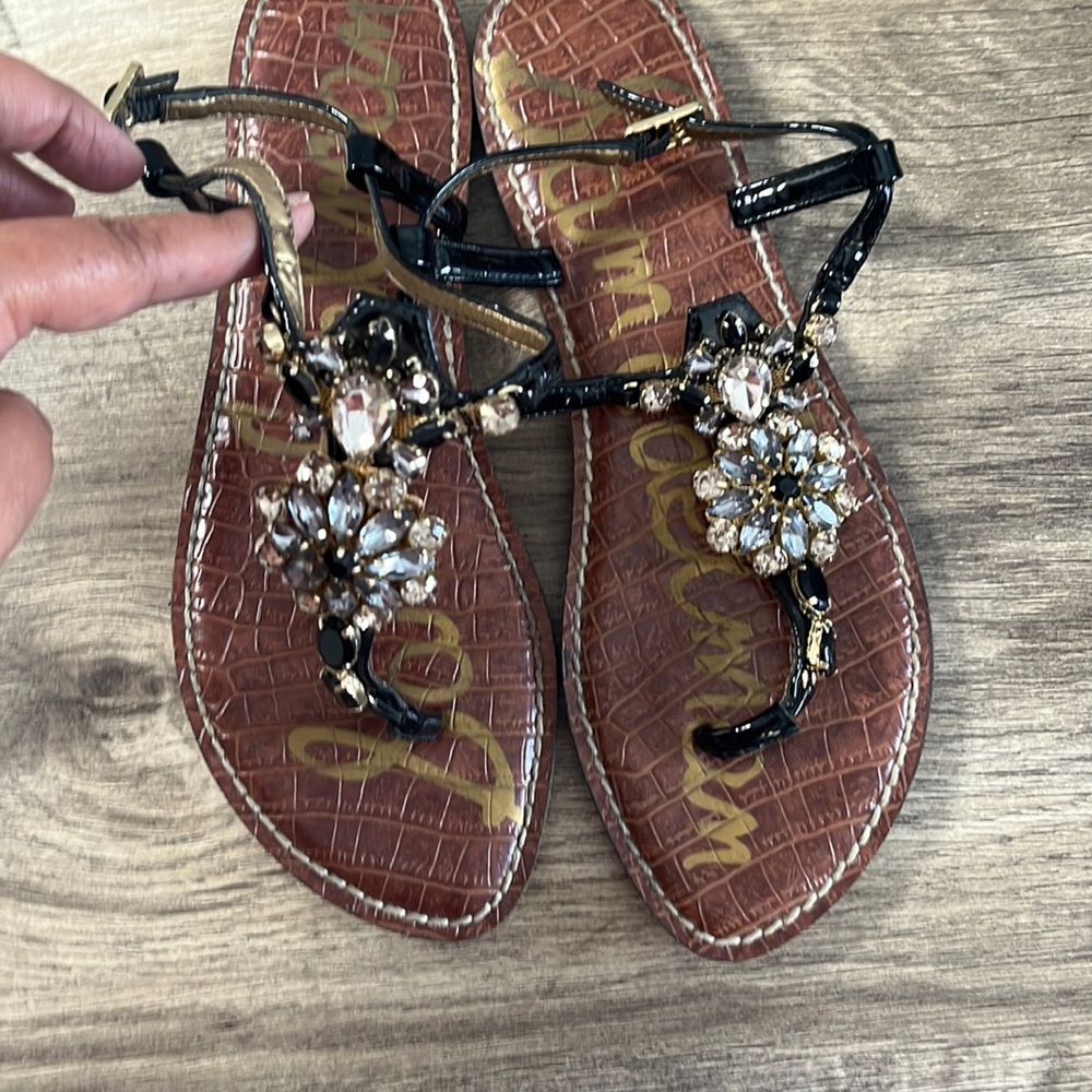 Sam Edelman ‘Grayson’ crystal flower flat sandal